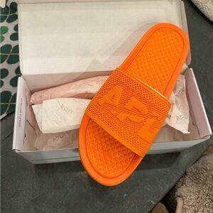 APL Orange Slide Sandals